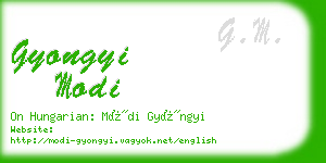 gyongyi modi business card
